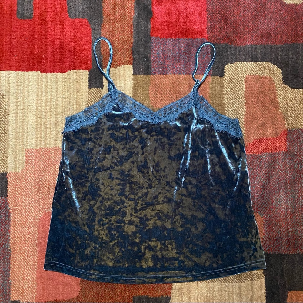 Jacqueline deYong Velvet and Lace Camisole